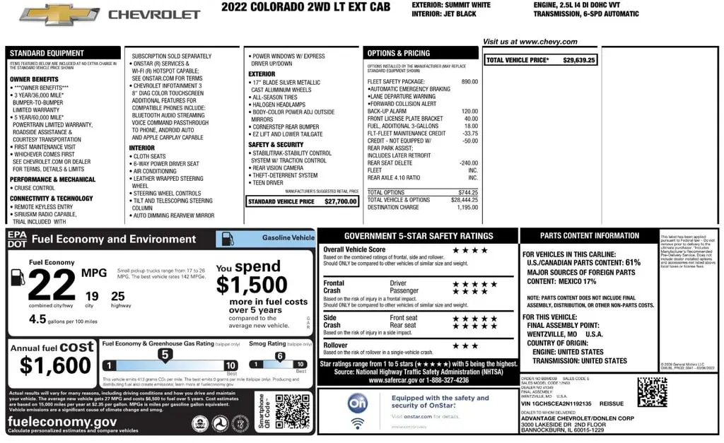 Florida Fine Cars - Used CHEVROLET COLORADO 2022 ORLANDO 2WD LT