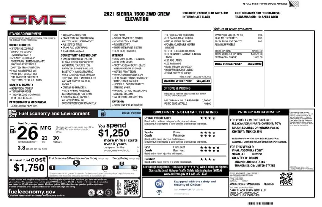 Florida Fine Cars - Used GMC SIERRA 1500 2021 MARGATE ELEVATION