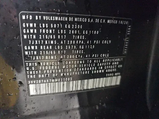 Florida Fine Cars - Used VOLKSWAGEN TIGUAN 2021 WEST PALM SE