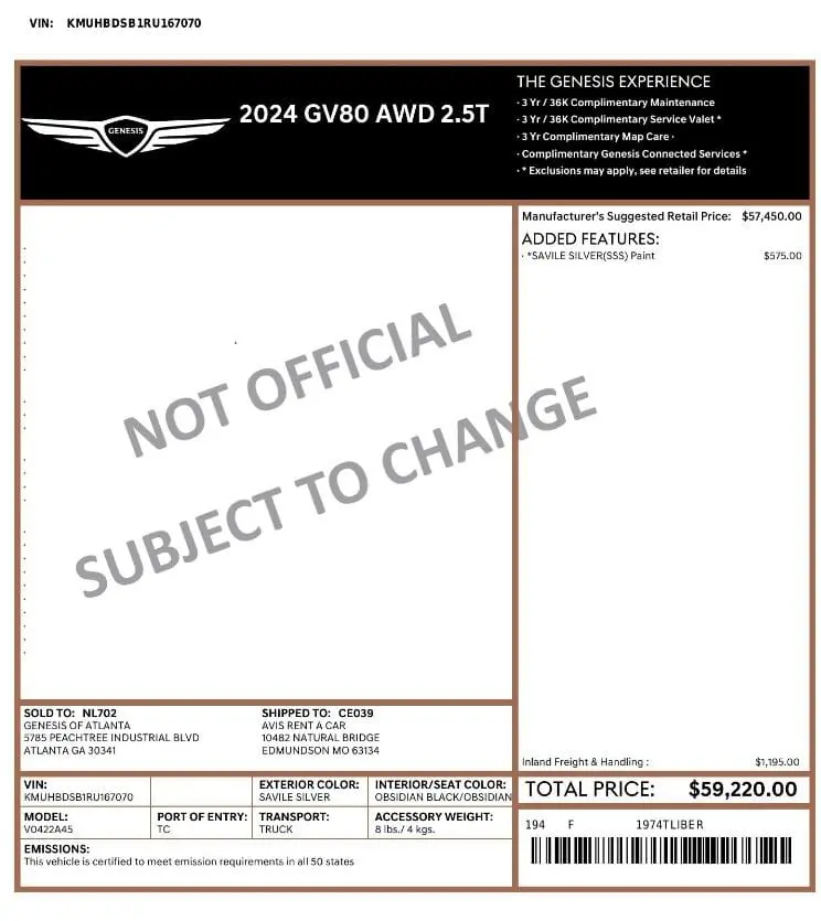 Florida Fine Cars - Used GENESIS GV80 2024 MIAMI 