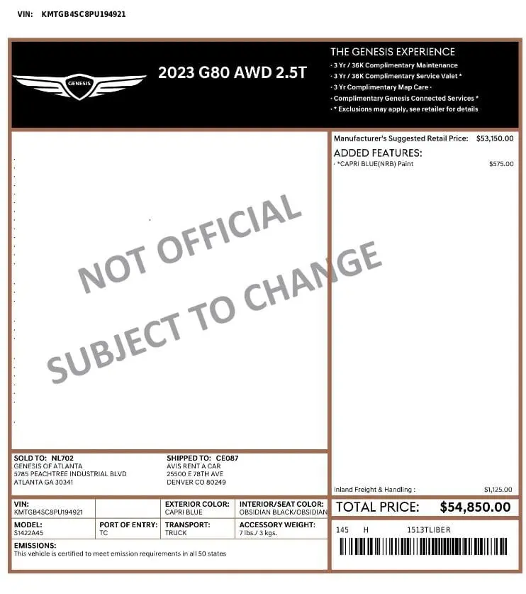 Florida Fine Cars - Used GENESIS G80 2023 MIAMI 2.5T