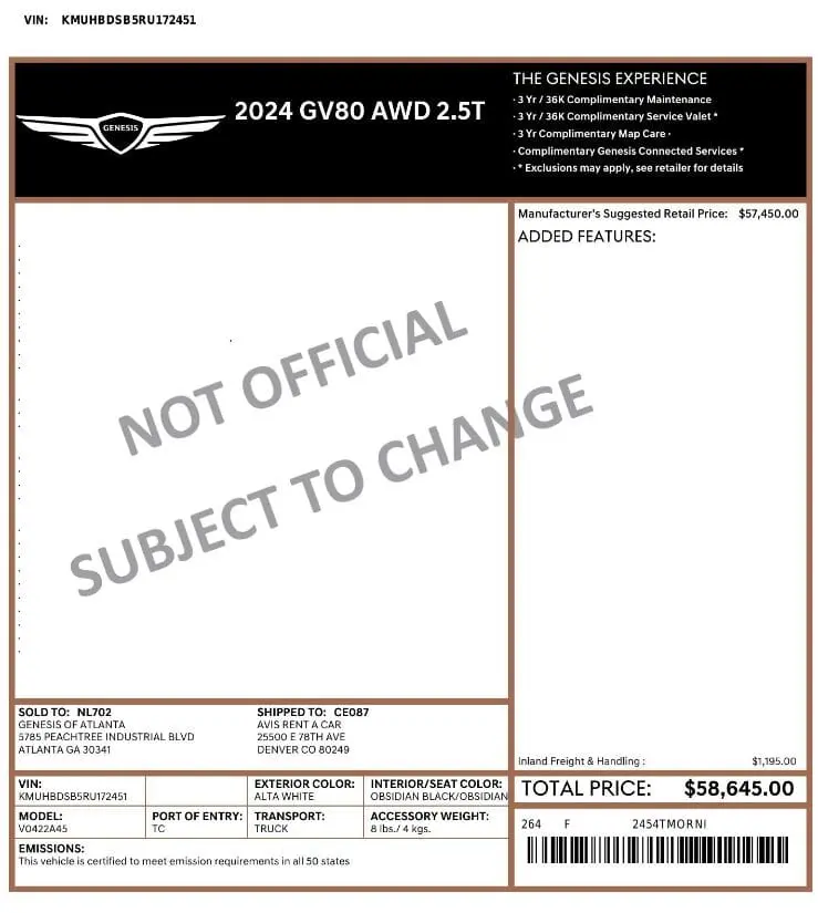 Florida Fine Cars - Used GENESIS GV80 2024 MIAMI