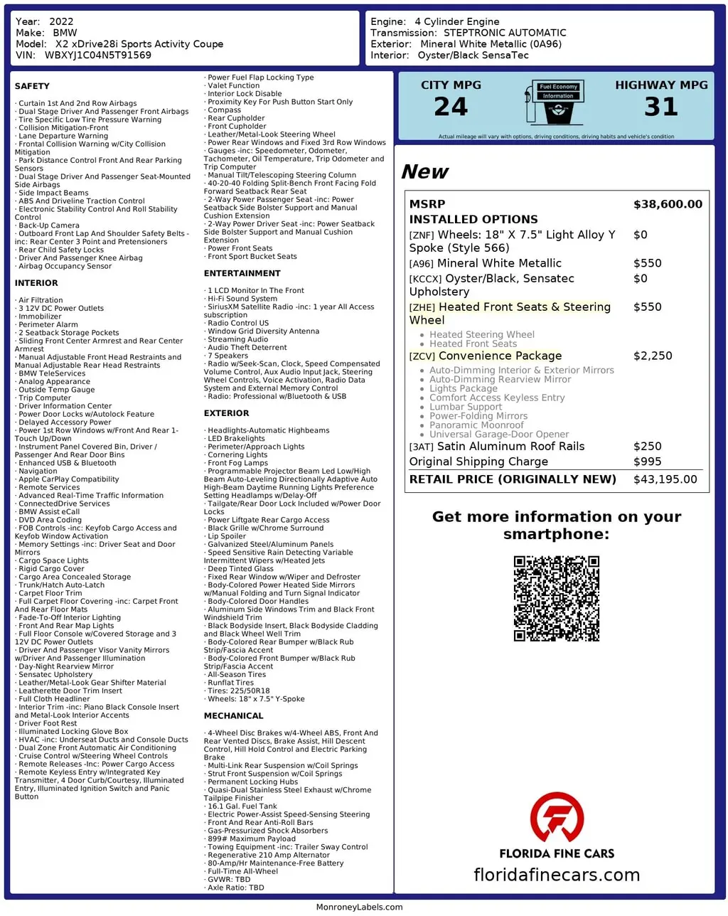 Florida Fine Cars - Used BMW X2 2022 WEST PALM XDRIVE28I