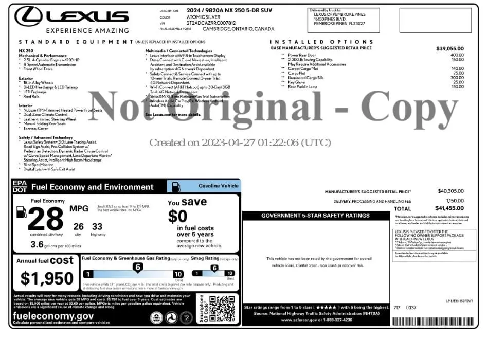 Florida Fine Cars - Used LEXUS NX 2024 MIAMI NX 250