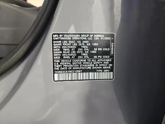 Florida Fine Cars - Used VOLKSWAGEN ATLAS CROSS SPORT 2022 ORLANDO 3.6L V6 SE W/TECHNOLOGY