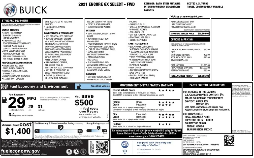 Florida Fine Cars - Used BUICK ENCORE GX 2021 ORLANDO SELECT