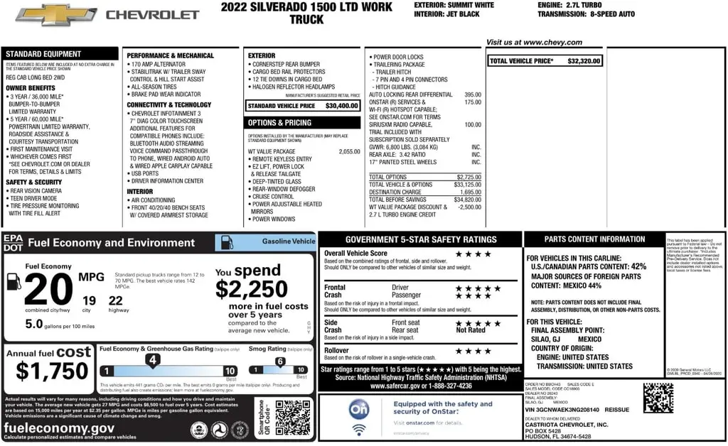 Florida Fine Cars - Used CHEVROLET SILVERADO 1500 LTD 2022 ORLANDO WORK TRUCK