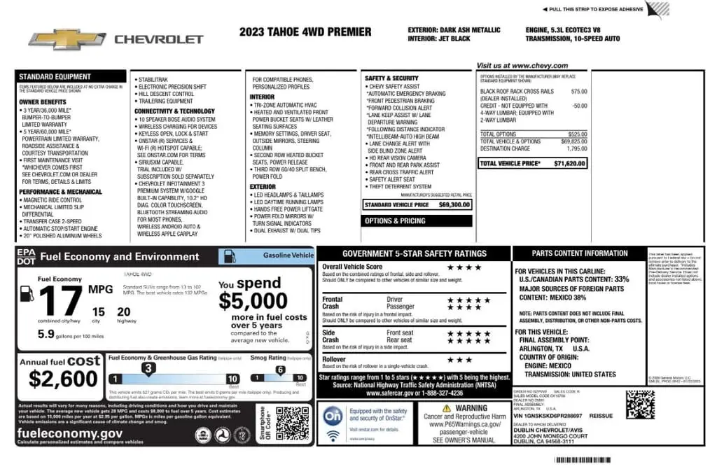 Florida Fine Cars - Used CHEVROLET TAHOE 2023 MARGATE PREMIER