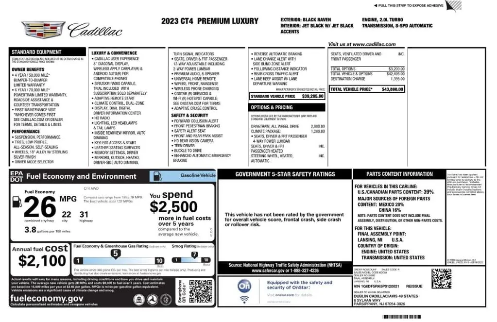 Florida Fine Cars - Used CADILLAC CT4 2023 MIAMI PREMIUM LUXURY