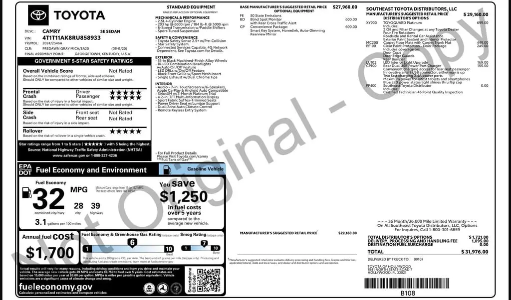 Florida Fine Cars - Used TOYOTA CAMRY 2024 WEST PALM SE