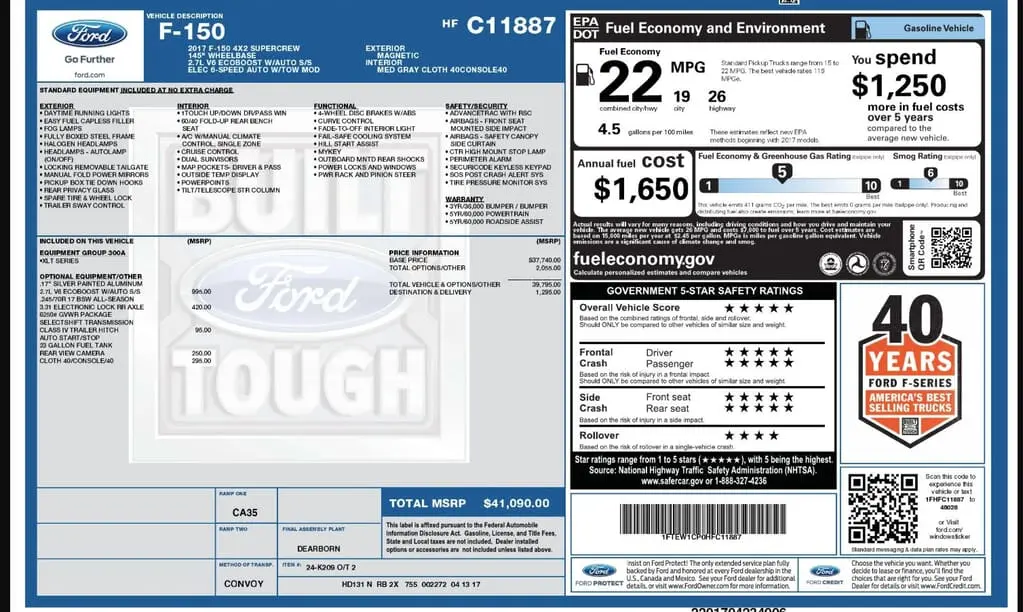 Florida Fine Cars - Used FORD F-150 2017 WEST PALM XLT SUPERCREW