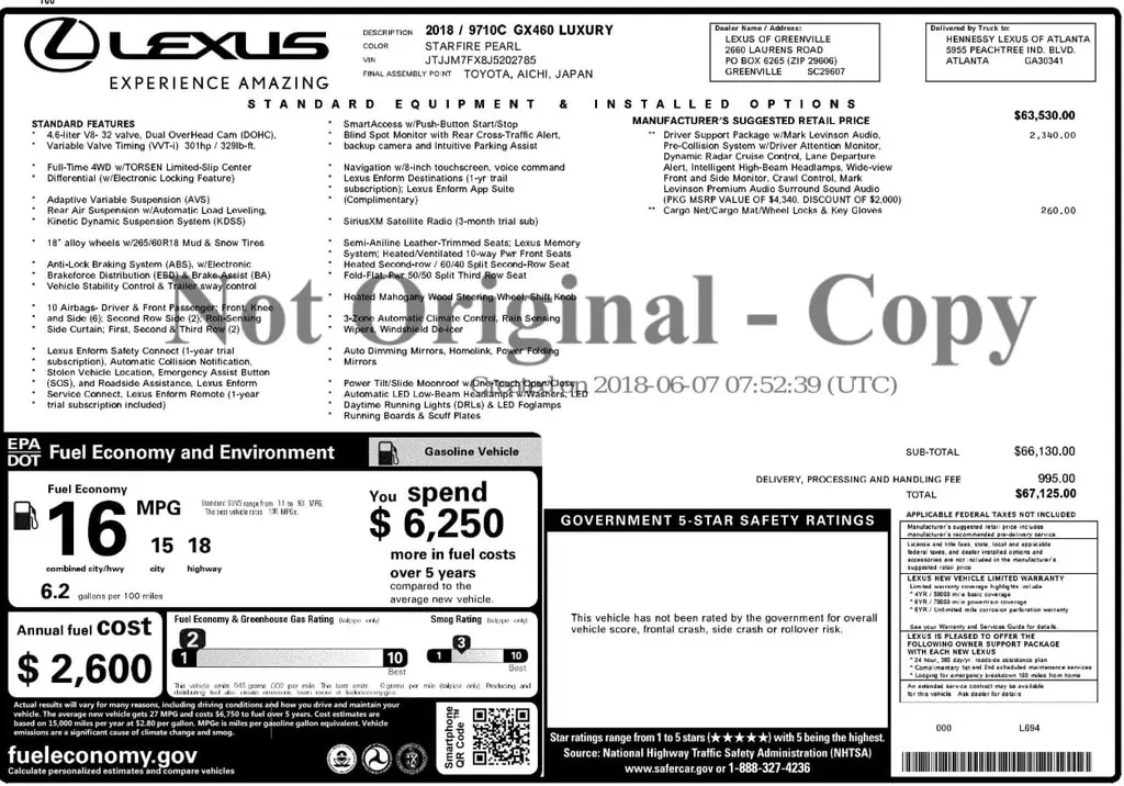 Florida Fine Cars - Used LEXUS GX 2018 ORLANDO GX 460 LUXURY