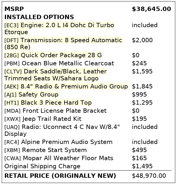 Florida Fine Cars - Used JEEP WRANGLER UNLIMITED 2020 ORLANDO SAHARA