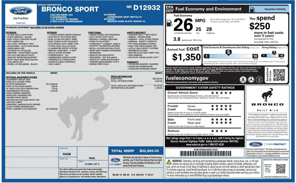 Florida Fine Cars - Used FORD BRONCO SPORT 2022 ORLANDO BIG BEND