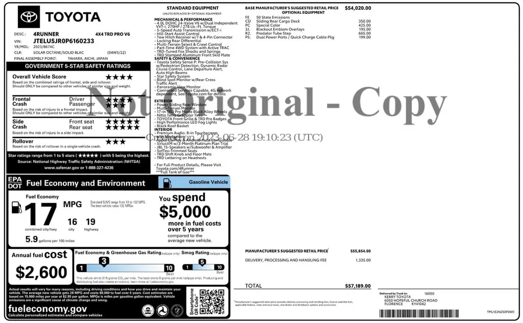 Florida Fine Cars - Used TOYOTA 4RUNNER 2023 ORLANDO TRD PRO