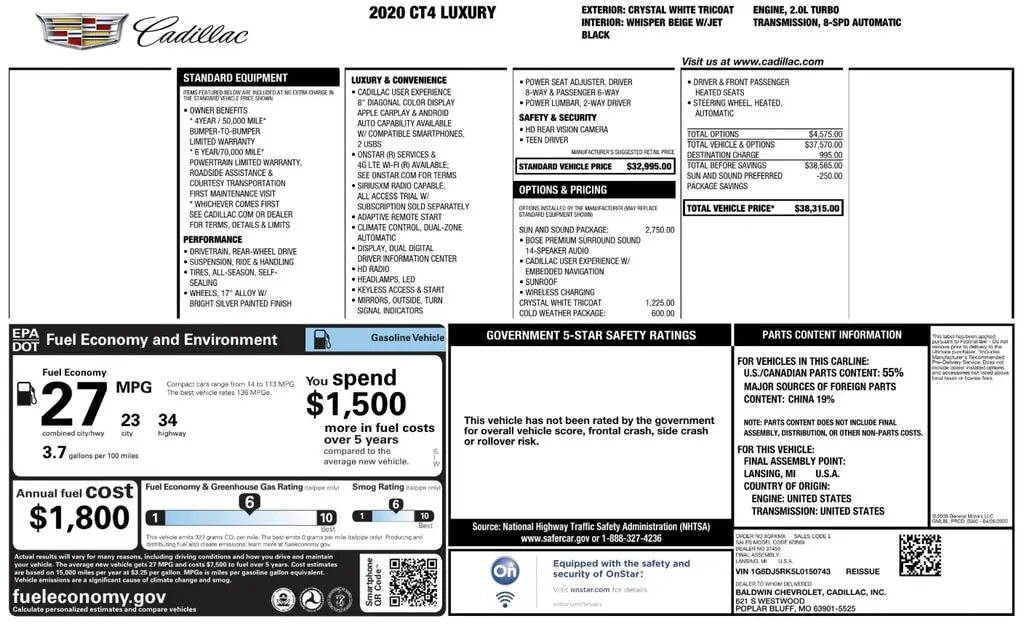 Florida Fine Cars - Used CADILLAC CT4 2020 ORLANDO LUXURY