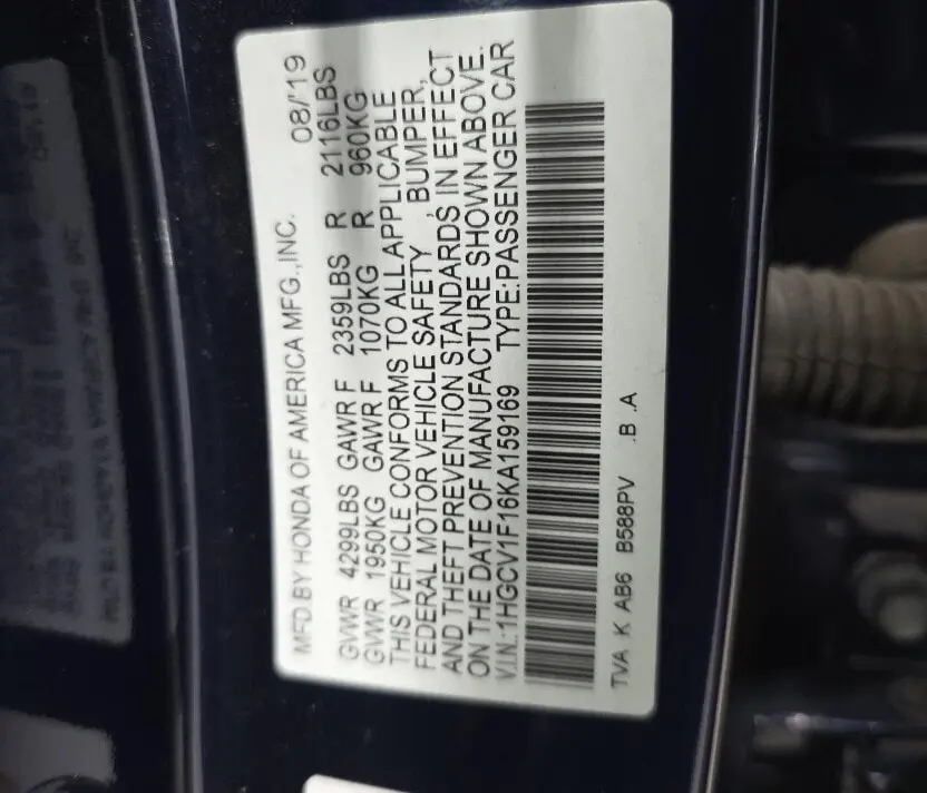 Florida Fine Cars - Used HONDA ACCORD 2019 WEST PALM LX 1.5T