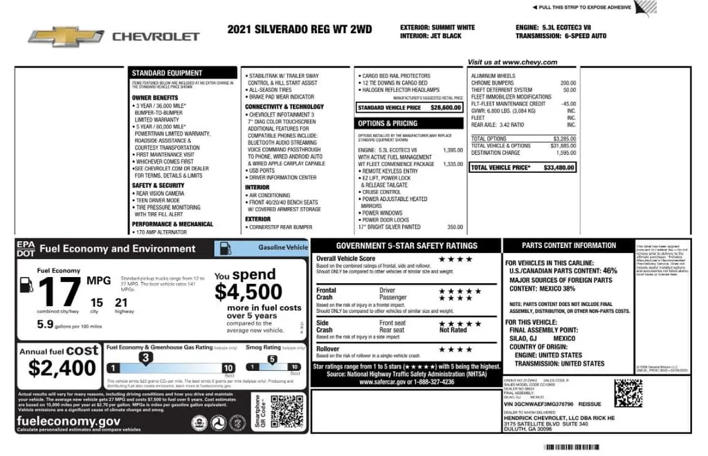 Florida Fine Cars - Used CHEVROLET SILVERADO 1500 2021 MARGATE WORK TRUCK