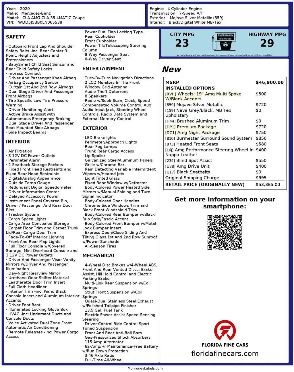 Florida Fine Cars - Used MERCEDES-BENZ CLA 2020 MARGATE AMG CLA 35