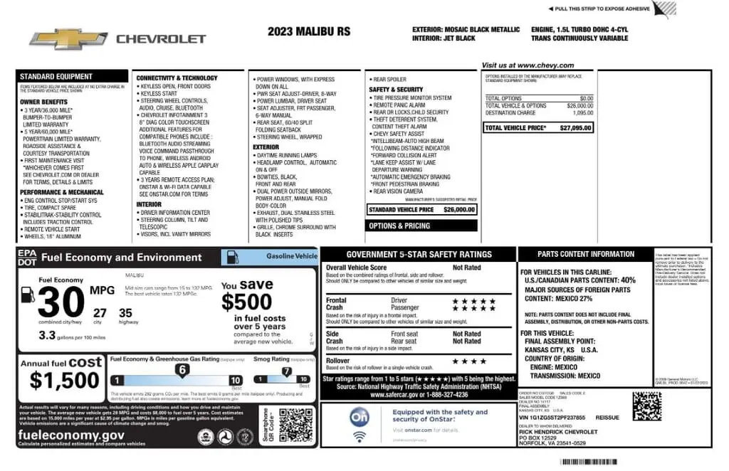Florida Fine Cars - Used CHEVROLET MALIBU 2023 MIAMI RS