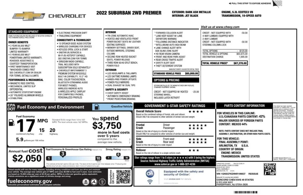 Florida Fine Cars - Used CHEVROLET SUBURBAN 2022 MARGATE PREMIER