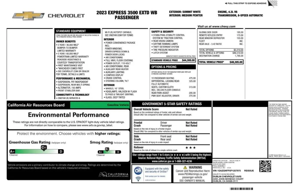 Florida Fine Cars - Used CHEVROLET EXPRESS PASSENGER 2023 MIAMI LS