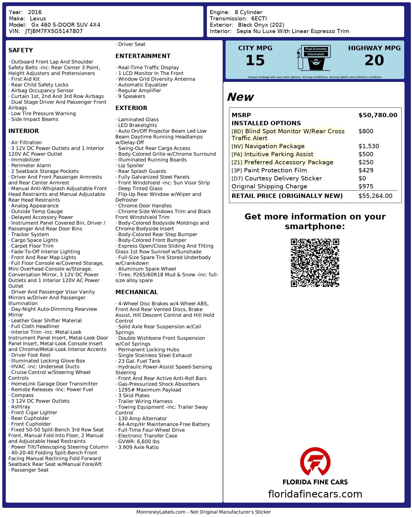 Florida Fine Cars - Used LEXUS GX 460 2016 WEST PALM