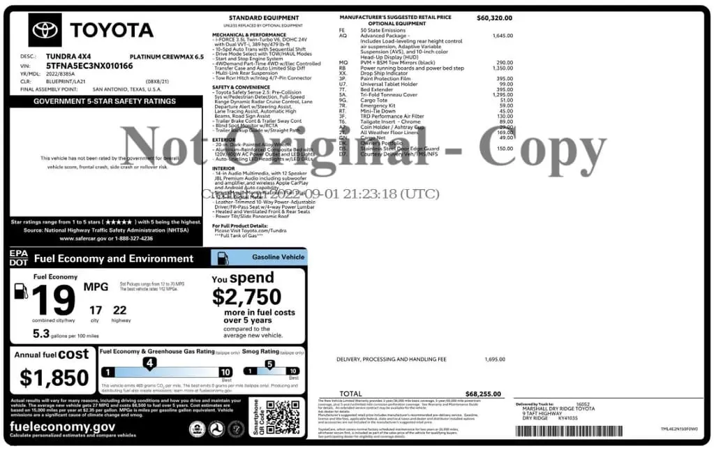 Florida Fine Cars - Used TOYOTA TUNDRA 4WD 2022 MARGATE PLATINUM