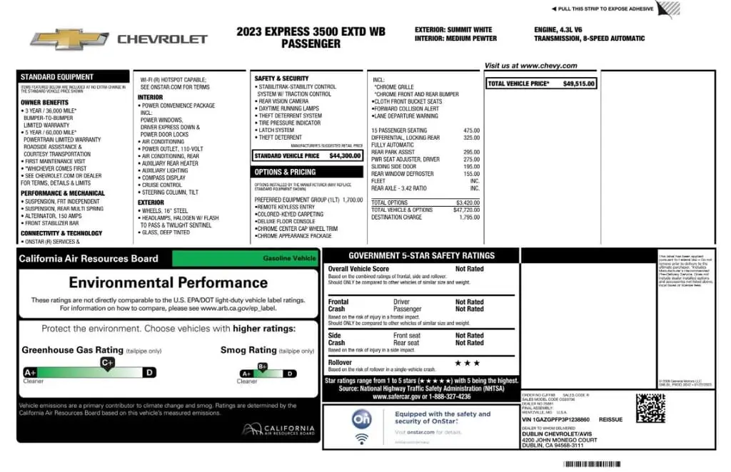 Florida Fine Cars - Used CHEVROLET EXPRESS PASSENGER 2023 WEST PALM LT