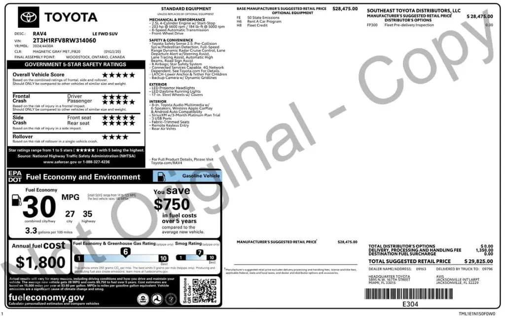 Florida Fine Cars - Used TOYOTA RAV4 2024 MIAMI LE