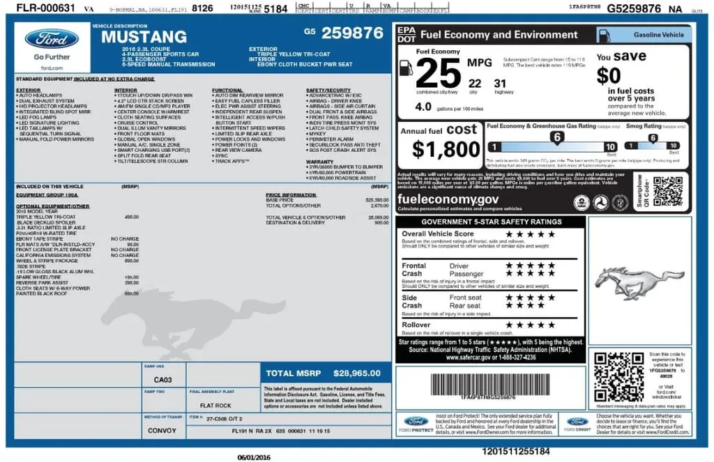 Florida Fine Cars - Used FORD MUSTANG 2016 MARGATE ECOBOOST