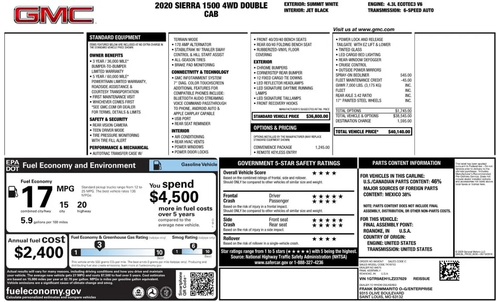 Florida Fine Cars - Used GMC SIERRA 1500 2020 ORLANDO 