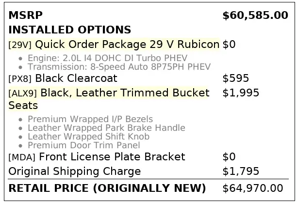 Florida Fine Cars - Used JEEP WRANGLER 4XE 2023 ORLANDO RUBICON