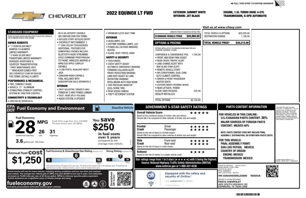 Florida Fine Cars - Used CHEVROLET EQUINOX 2022 MARGATE LT