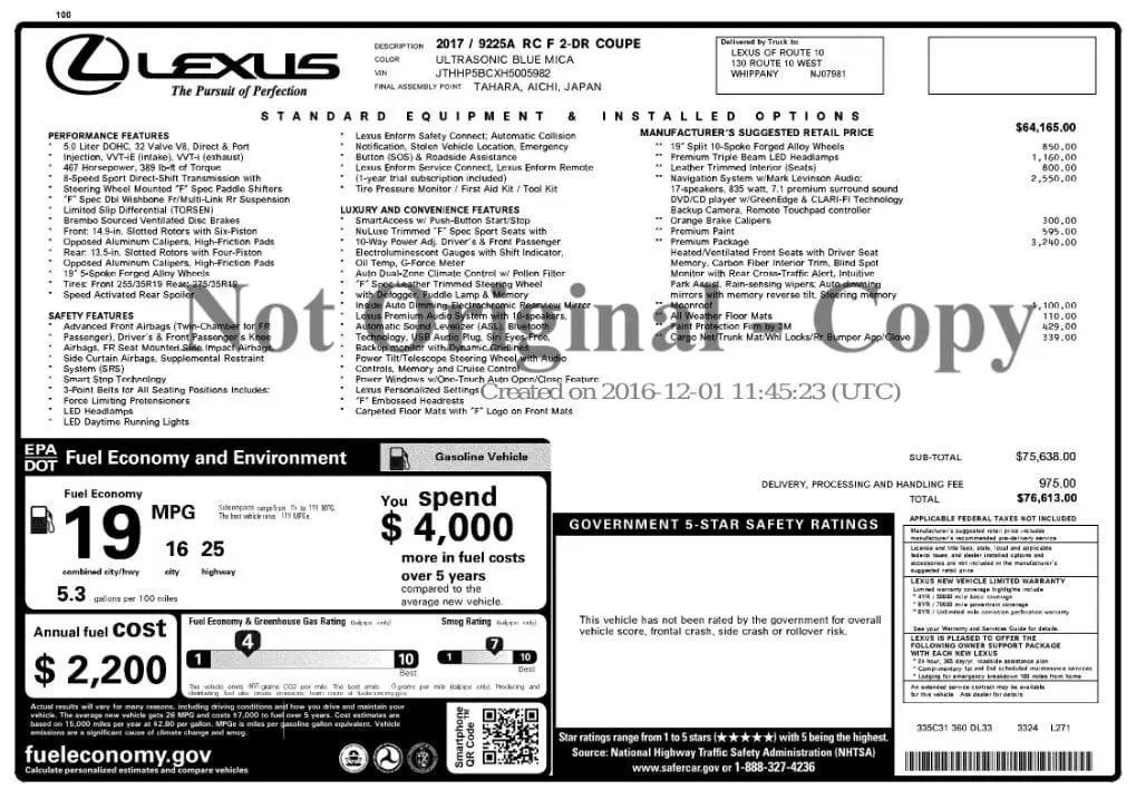 Florida Fine Cars - Used LEXUS RC F 2017 MIAMI 