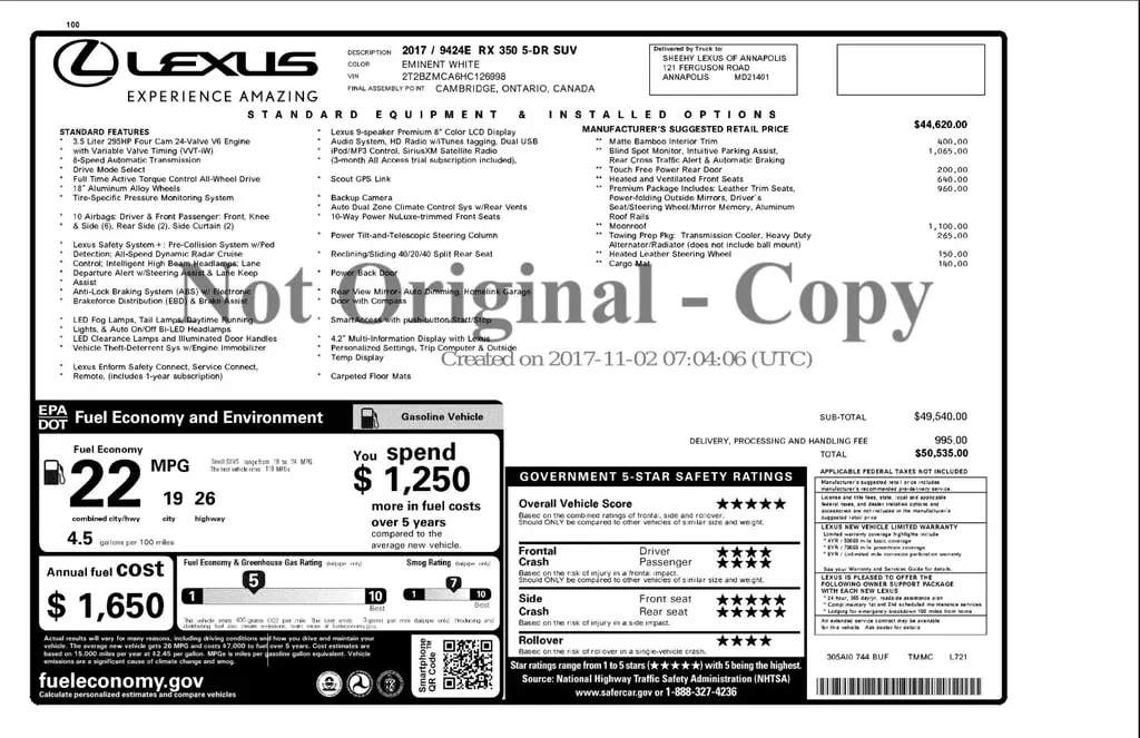 Florida Fine Cars - Used LEXUS RX 2017 WEST PALM RX 350