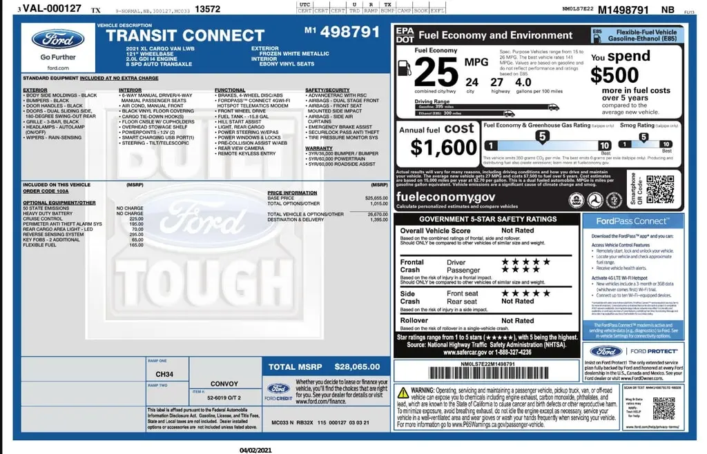 Florida Fine Cars - Used FORD TRANSIT CONNECT VAN 2021 WEST PALM XL