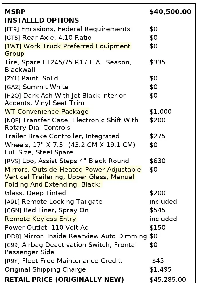 Florida Fine Cars - Used CHEVROLET SILVERADO 2500HD 2019 ORLANDO WORK TRUCK