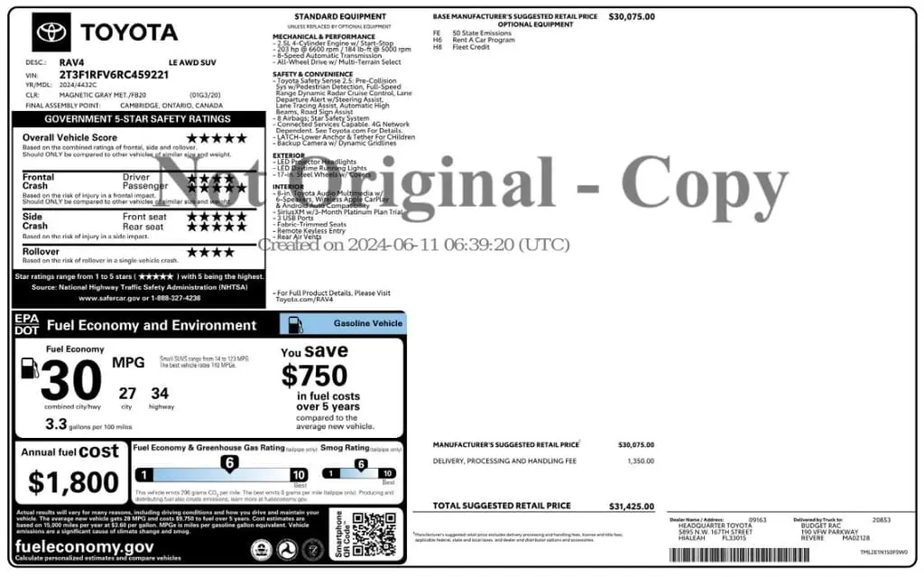 Florida Fine Cars - Used TOYOTA RAV4 2024 MIAMI LE