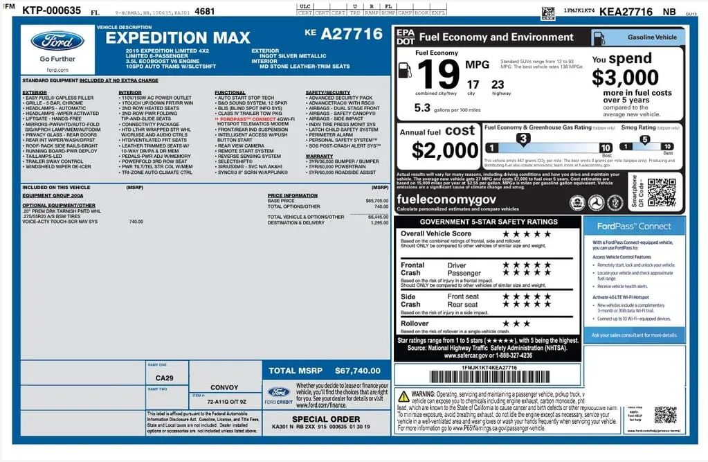 Florida Fine Cars - Used FORD EXPEDITION MAX 2019 MARGATE LIMITED