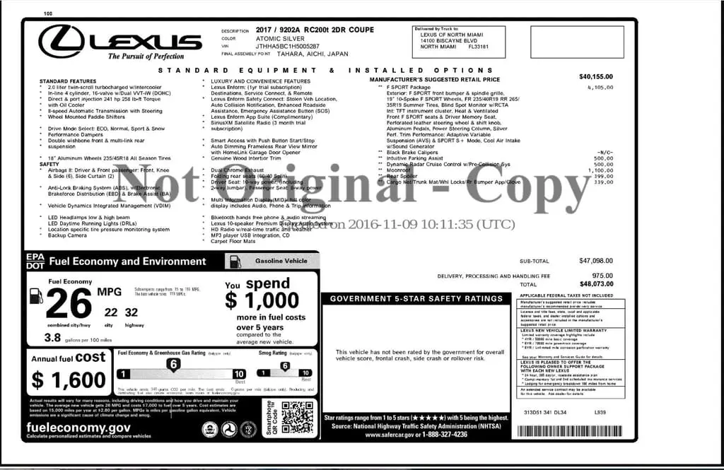 Florida Fine Cars - Used LEXUS RC 2017 WEST PALM RC TURBO F SPORT