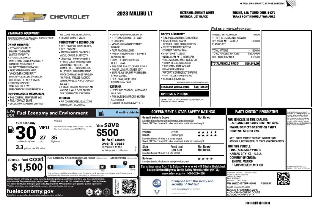Florida Fine Cars - Used CHEVROLET MALIBU 2023 MARGATE LT