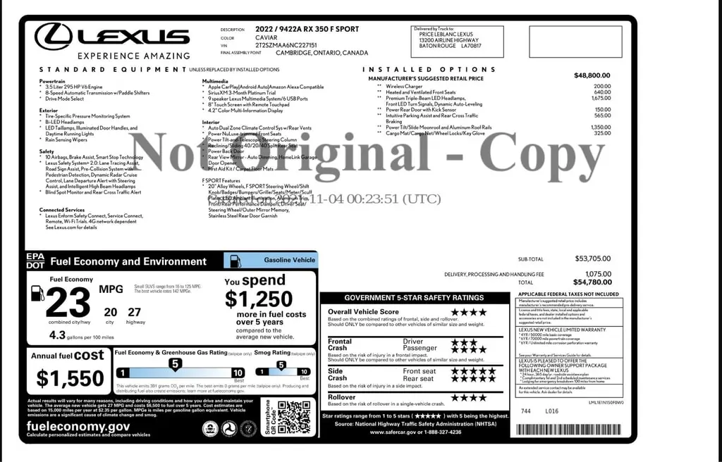Florida Fine Cars - Used LEXUS RX 2022 WEST PALM RX 350 F SPORT APPEARANCE