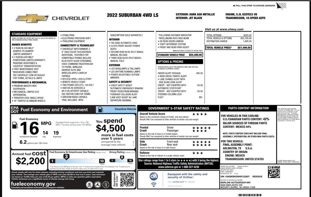 Florida Fine Cars - Used CHEVROLET SUBURBAN 2022 WEST PALM LS