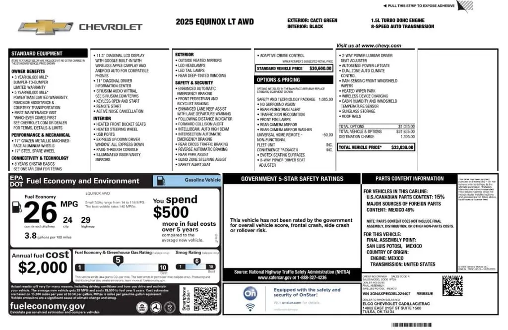 Florida Fine Cars - Used CHEVROLET EQUINOX 2025 MIAMI AWD LT