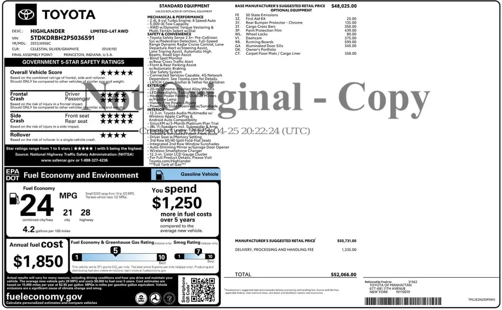 Florida Fine Cars - Used TOYOTA HIGHLANDER 2023 ORLANDO LIMITED