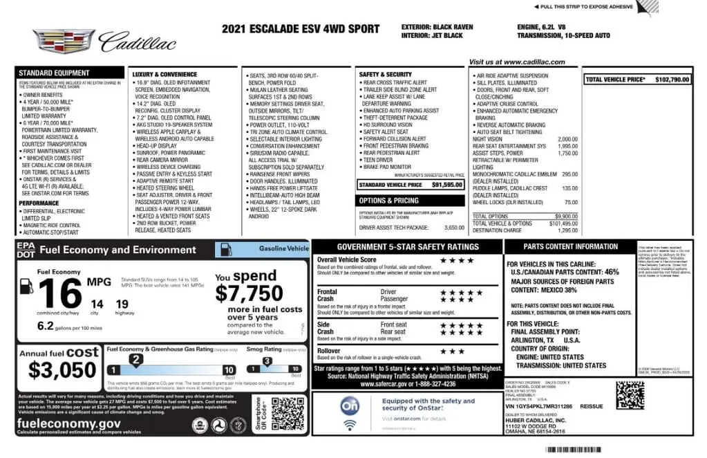 Florida Fine Cars - Used CADILLAC ESCALADE ESV 2021 MARGATE SPORT