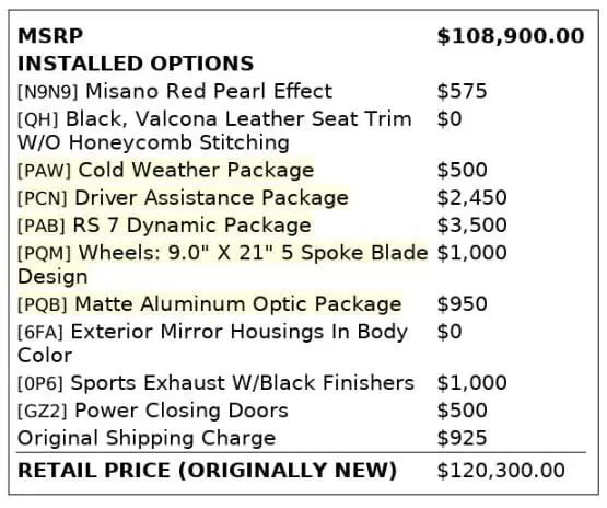 Florida Fine Cars - Used AUDI RS 7 2016 MIAMI PRESTIGE