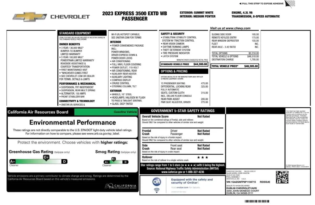 Florida Fine Cars - Used CHEVROLET EXPRESS PASSENGER 2023 MIAMI LS