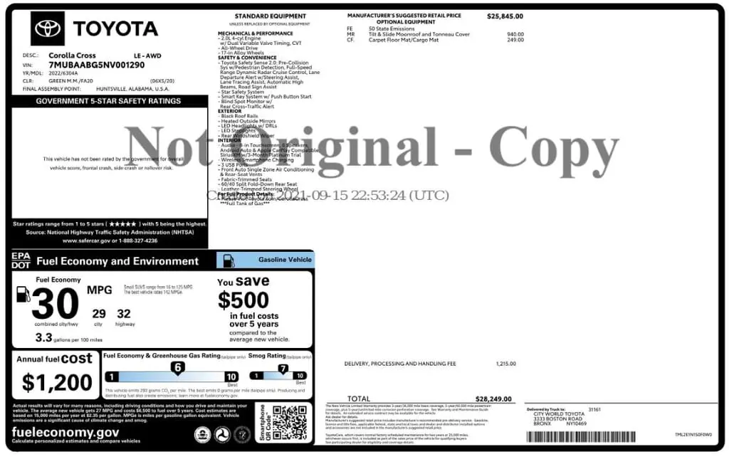 Florida Fine Cars - Used TOYOTA COROLLA CROSS 2022 MIAMI LE